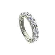 Alliance diamants ronds 3.00 carats or blanc Gabriela